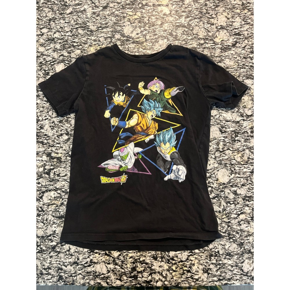 Old Navy Dragon Ball Super Graphic T-Shirt Boys XL 14-16 Black Anime Goku Vegeta